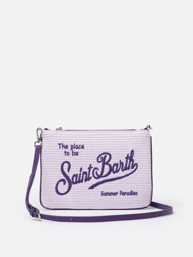 Mc2 Saint Barth Pouch Parisienne in paglia lilla