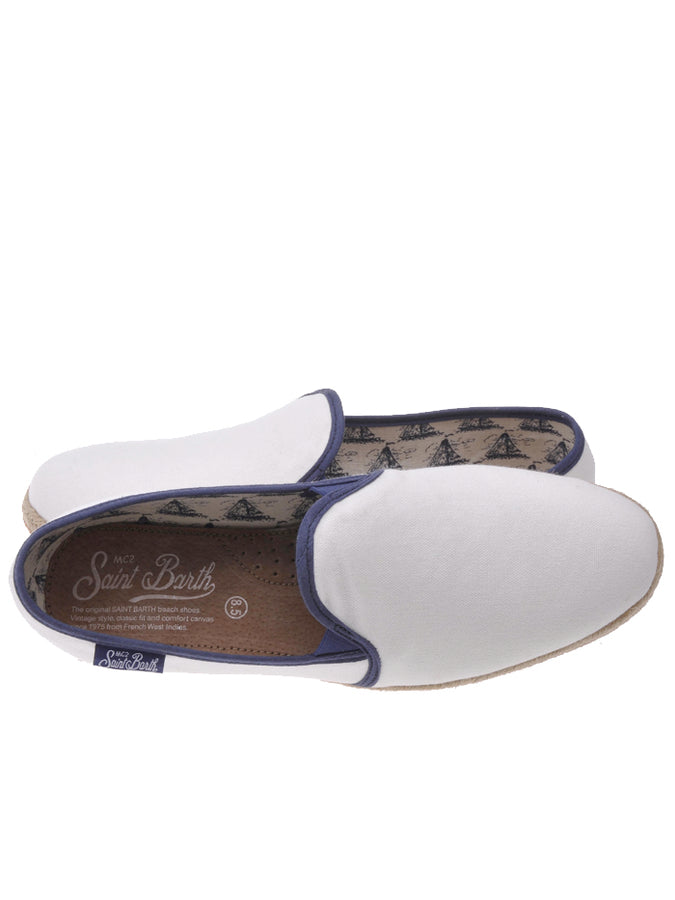 Mc2 Saint Barth Scarpe Di Tela Bianche Per Uomo