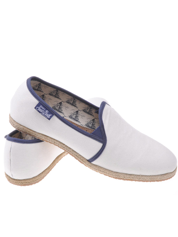 Mc2 Saint Barth Scarpe Di Tela Bianche Per Uomo