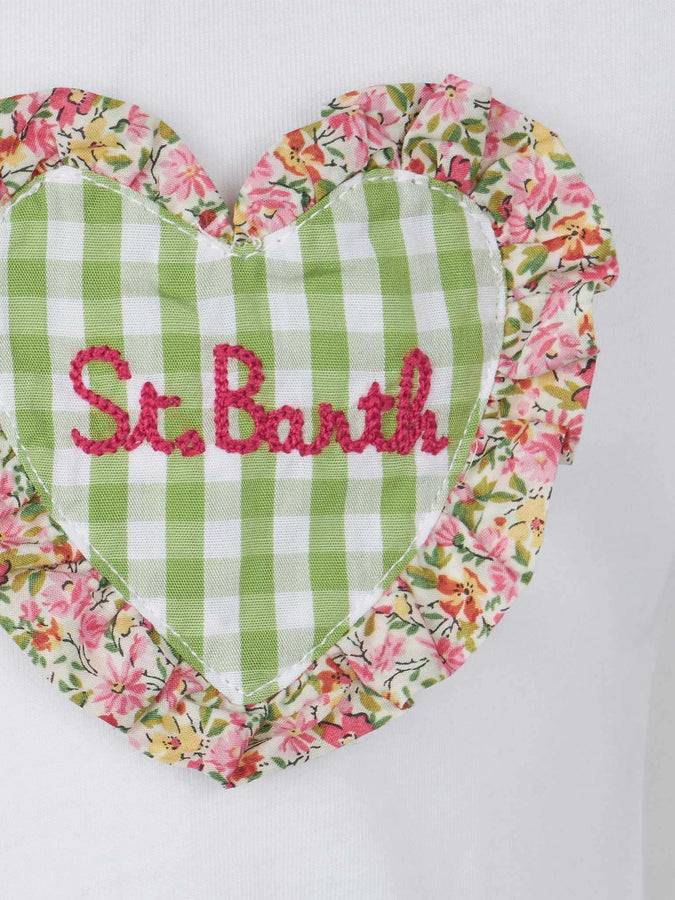Mc2 Saint Barth T-shirt Da Bambina Con Cuore