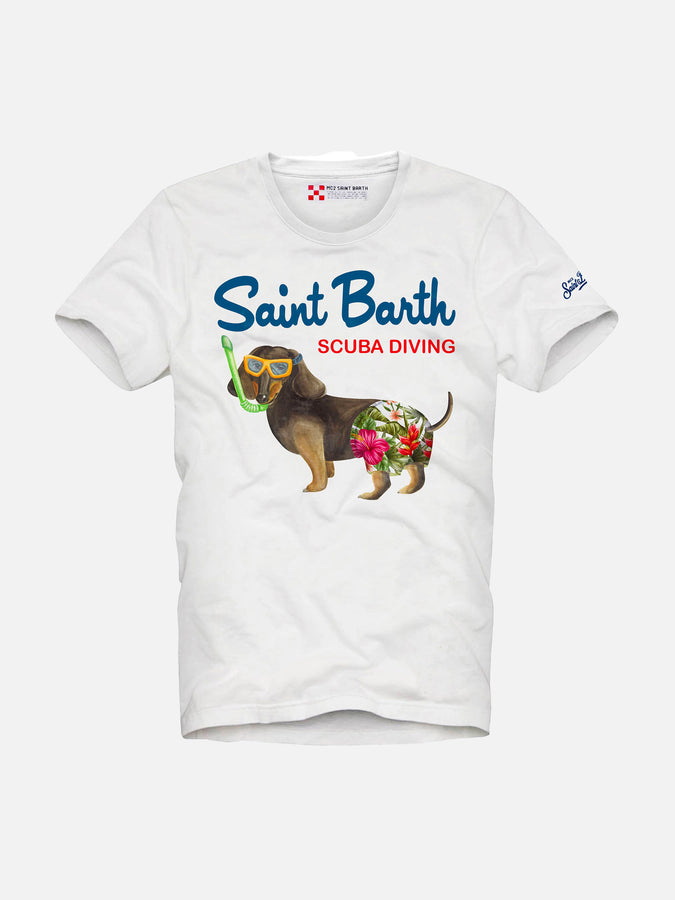Mc2 Saint Barth T-shirt da bambino con cane scuba