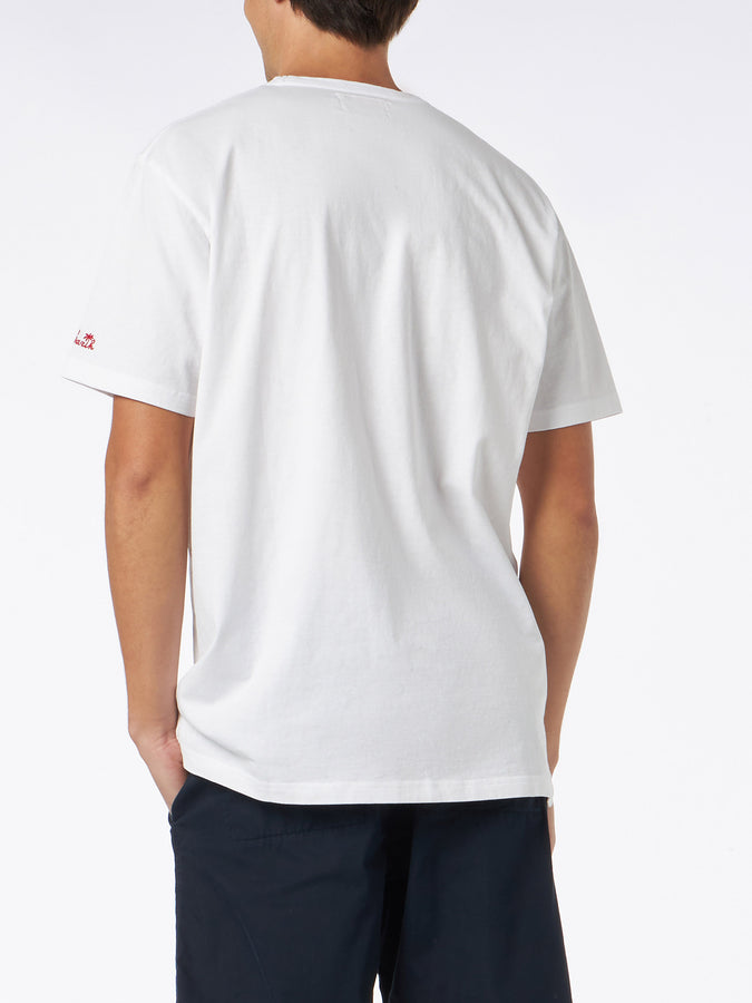 Mc2 Saint Barth T-shirt Da Uomo Bianca In Cotone
