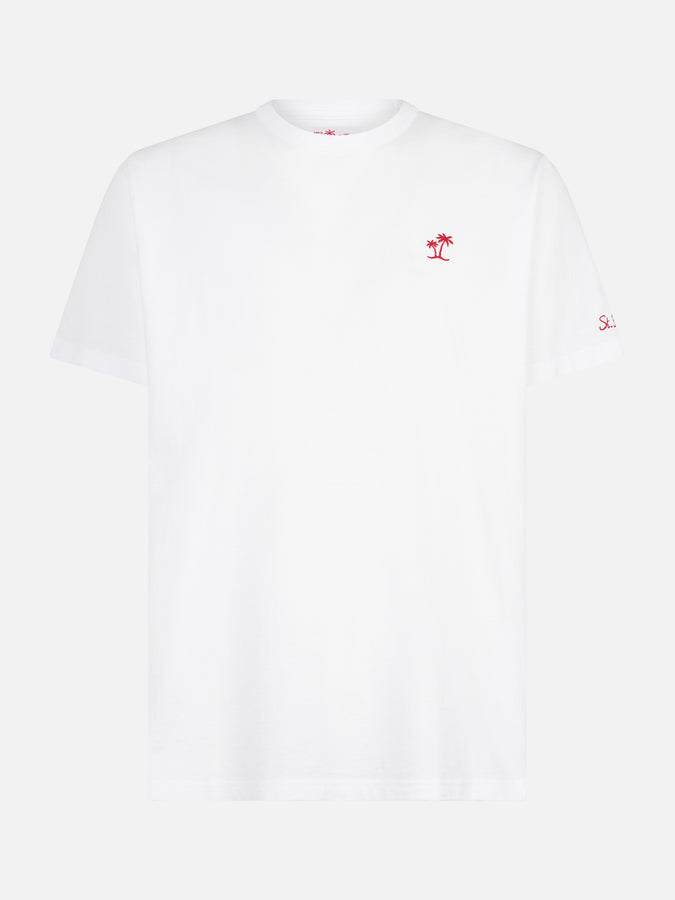 Mc2 Saint Barth T-shirt Da Uomo Bianca In Cotone