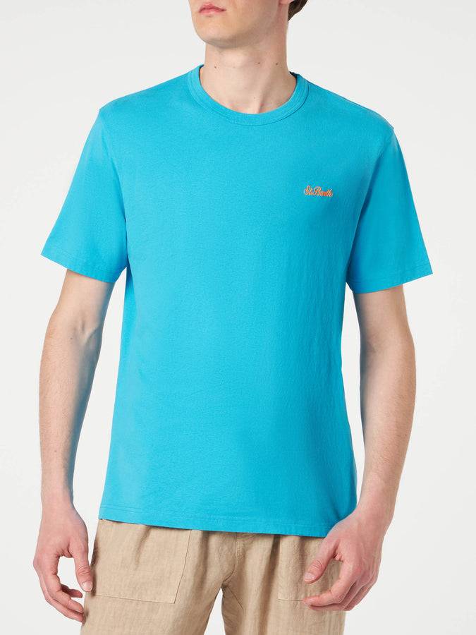 Mc2 Saint Barth T-shirt Da Uomo In Cotone Azzurro