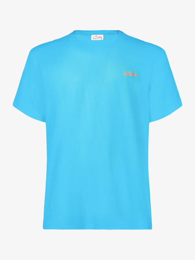 Mc2 Saint Barth T-shirt Da Uomo In Cotone Azzurro