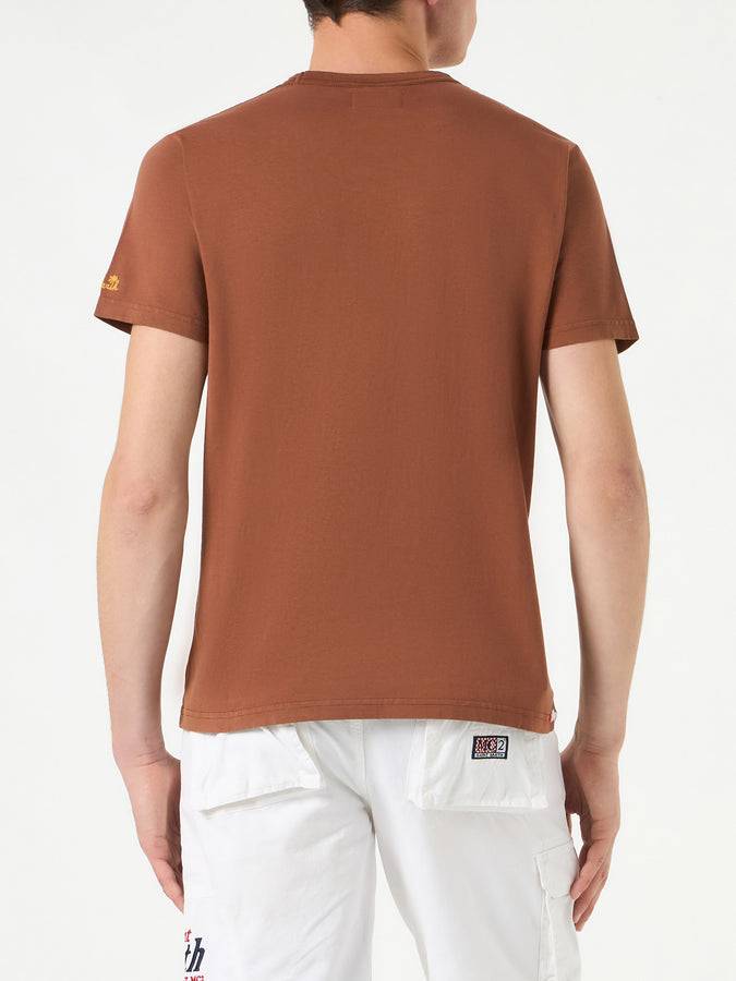 Mc2 Saint Barth T-shirt Da Uomo In Cotone Marrone