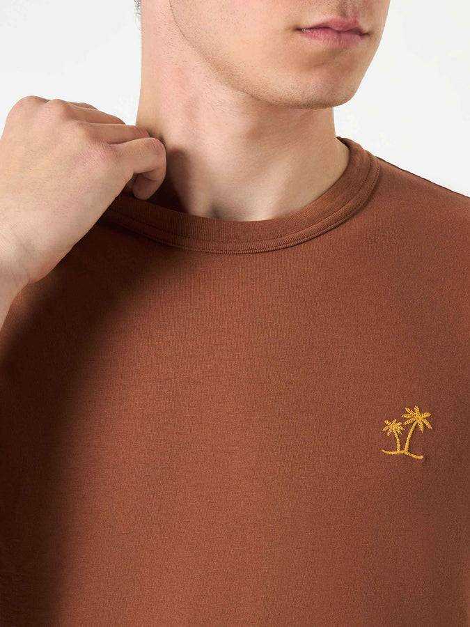 Mc2 Saint Barth T-shirt da uomo in cotone marrone
