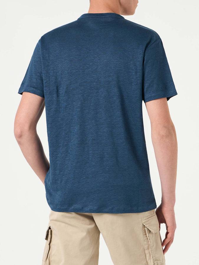 Mc2 Saint Barth T-shirt Da Uomo In Jersey Di Lino
