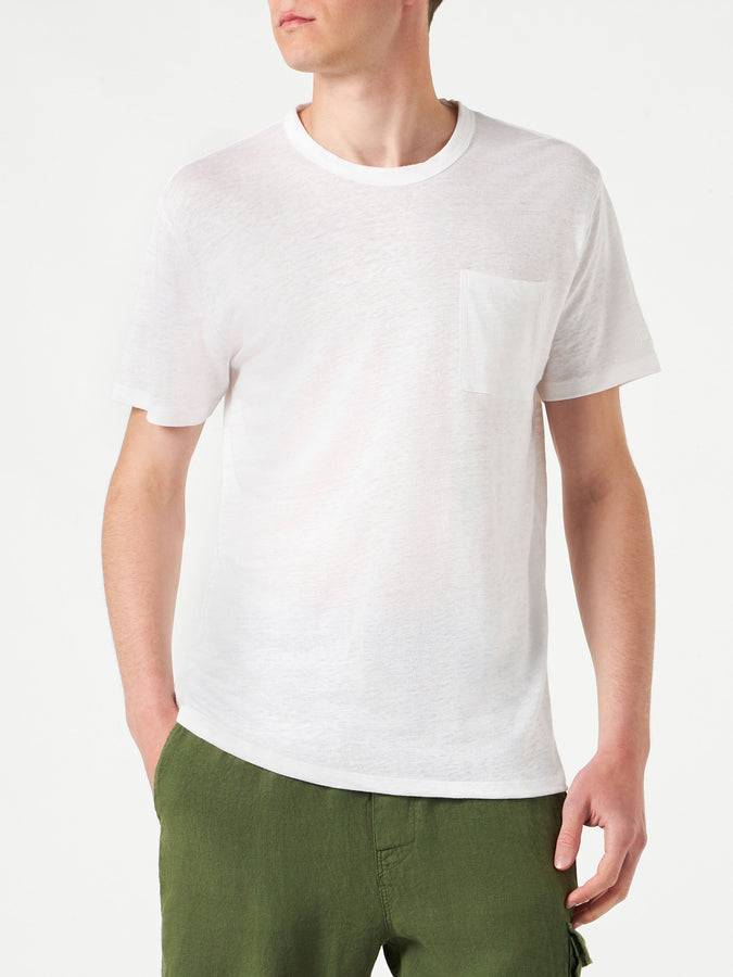 Mc2 Saint Barth T-shirt Da Uomo In Jersey Di Lino