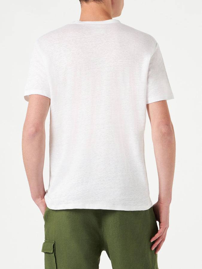 Mc2 Saint Barth T-shirt Da Uomo In Jersey Di Lino
