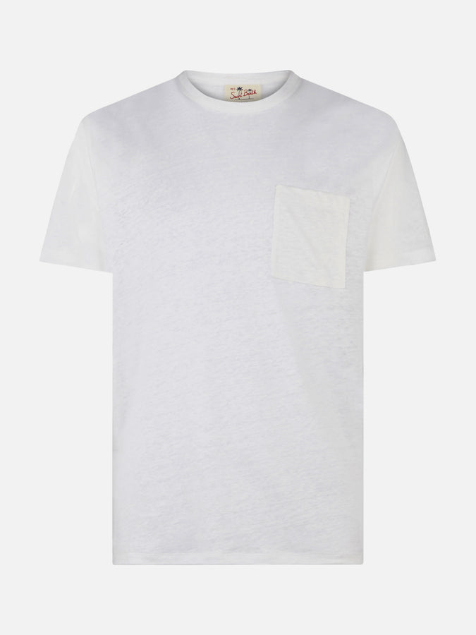 Mc2 Saint Barth T-shirt Da Uomo In Jersey Di Lino