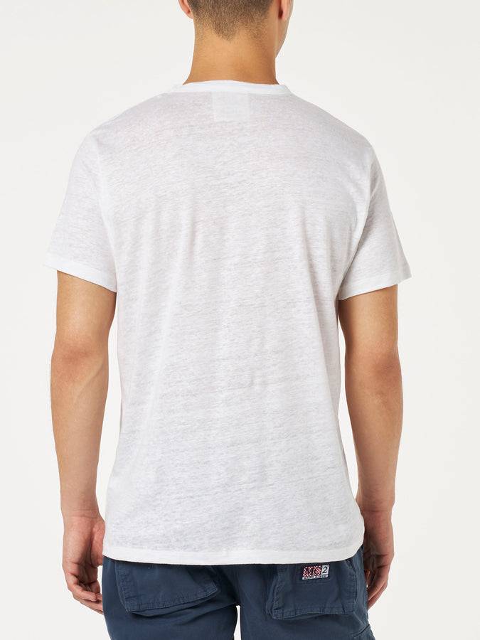 Mc2 Saint Barth T-shirt Da Uomo In Jersey Di Lino