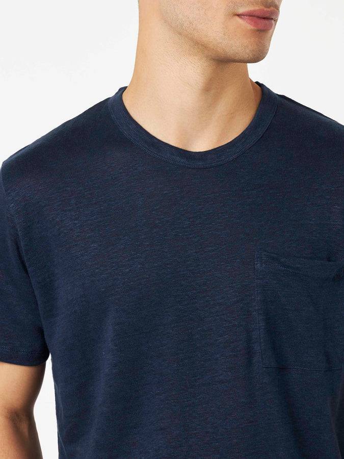 Mc2 Saint Barth T-shirt da uomo in jersey di lino