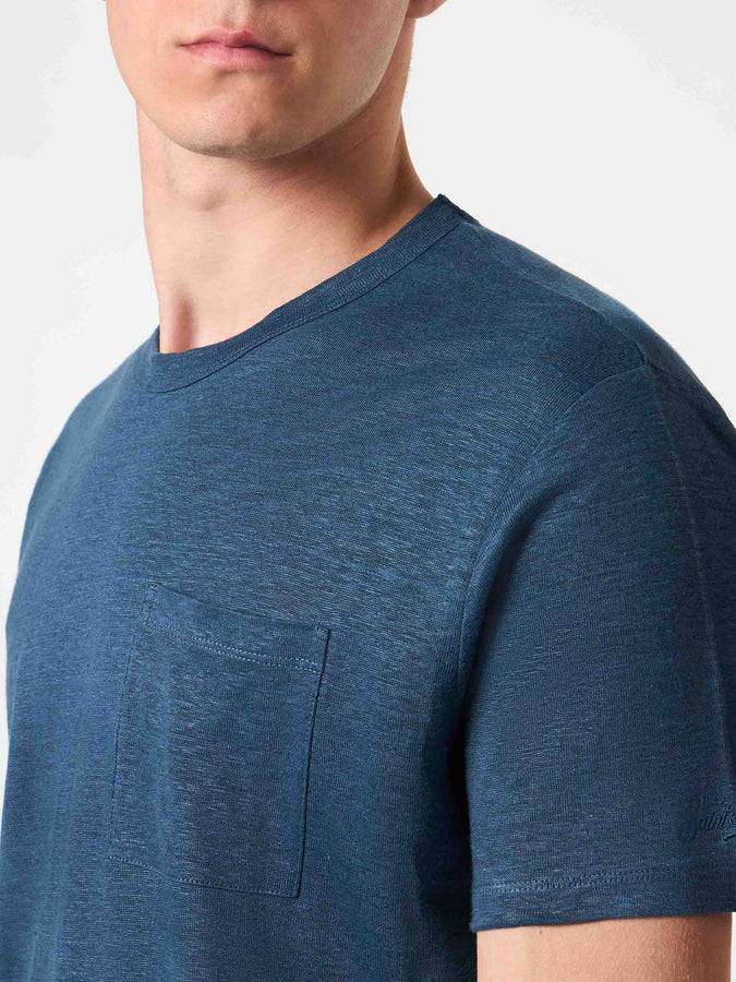 Mc2 Saint Barth T-shirt da uomo in jersey di lino