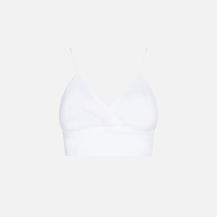 Mc2 Saint Barth Top A Bralette In Lino Bianco