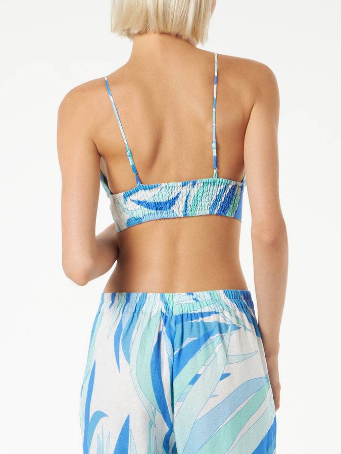 Mc2 Saint Barth Top A Bralette In Lino Stampato