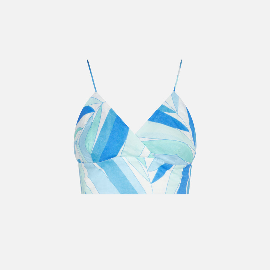 Mc2 Saint Barth Top A Bralette In Lino Stampato