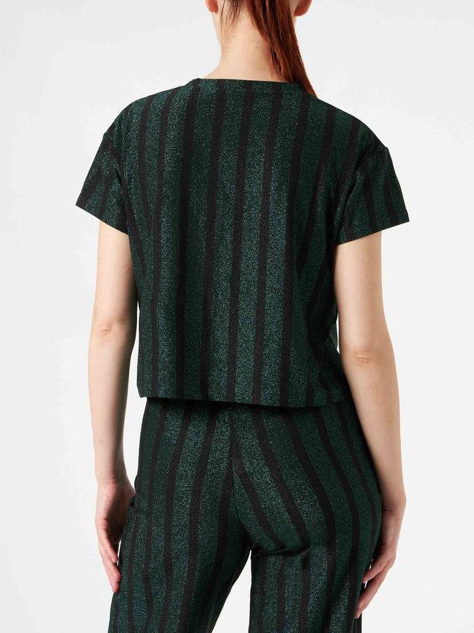 Mc2 Saint Barth Top In Maglia A Righe Glitterate