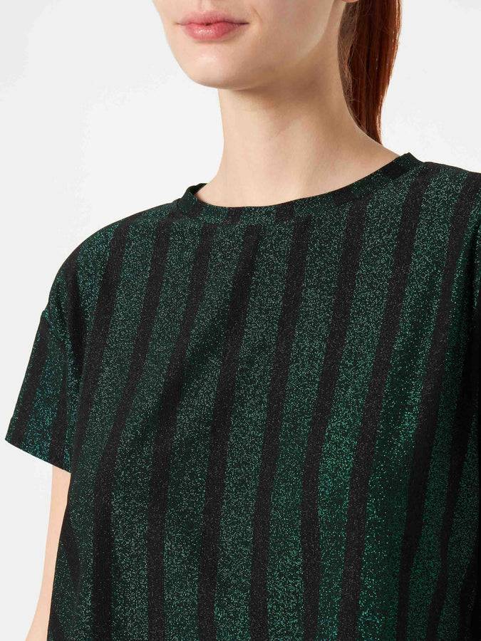 Mc2 Saint Barth Top In Maglia A Righe Glitterate