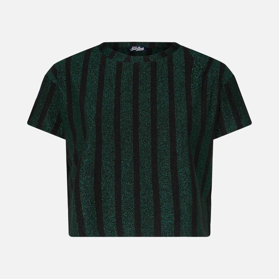 Mc2 Saint Barth Top In Maglia A Righe Glitterate
