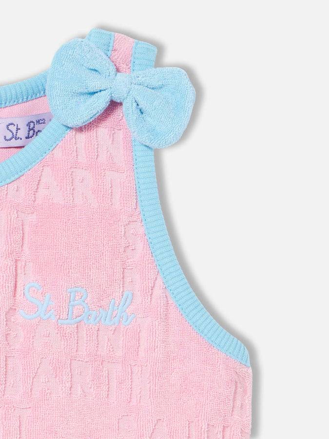 Mc2 Saint Barth Tutina Da Bambina In Spugna Rosa