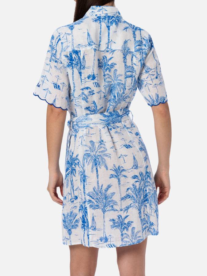 Mc2 Saint Barth Woman Flower Linen Dress Hermione