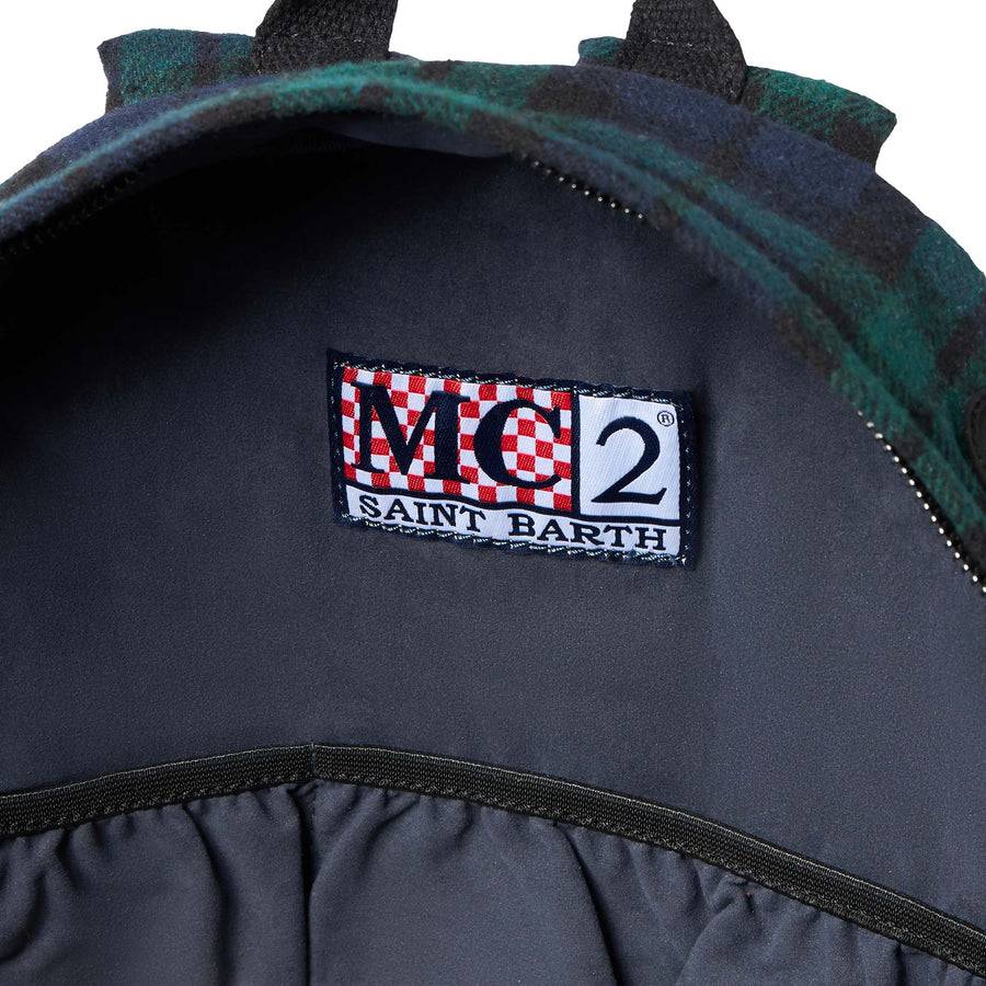 Mc2 Saint Barth Zaino Con Stampa Tartan