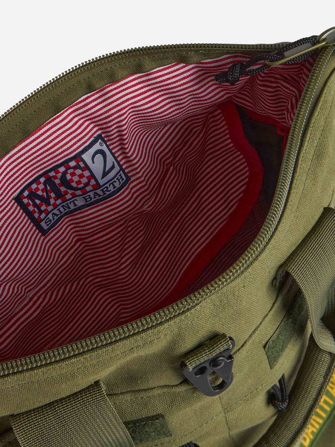 Mc2 Saint Barth Zaino In Tela Verde Militare