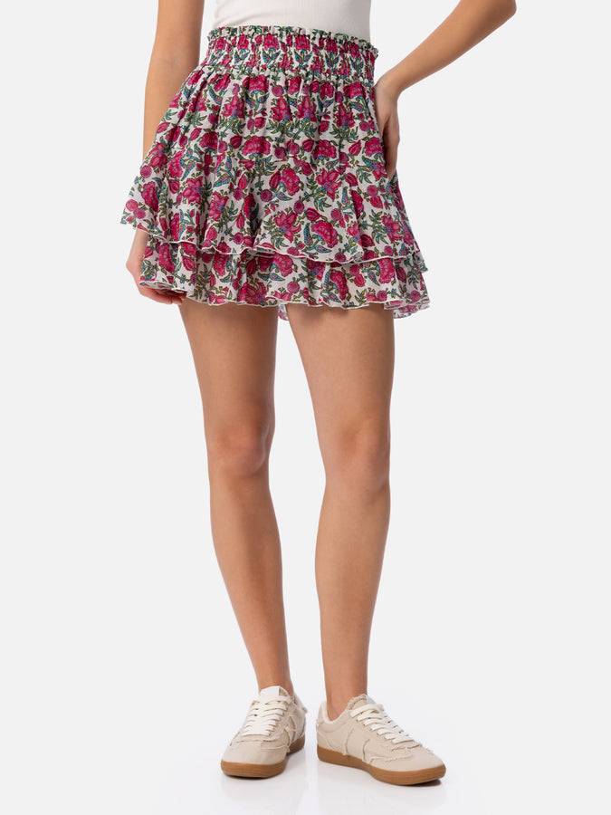 Mc2 Saint Barth Minigonna da donna con volant in voile di seta Mc2 Saint Barth Minigonna da donna con volant in voile di seta