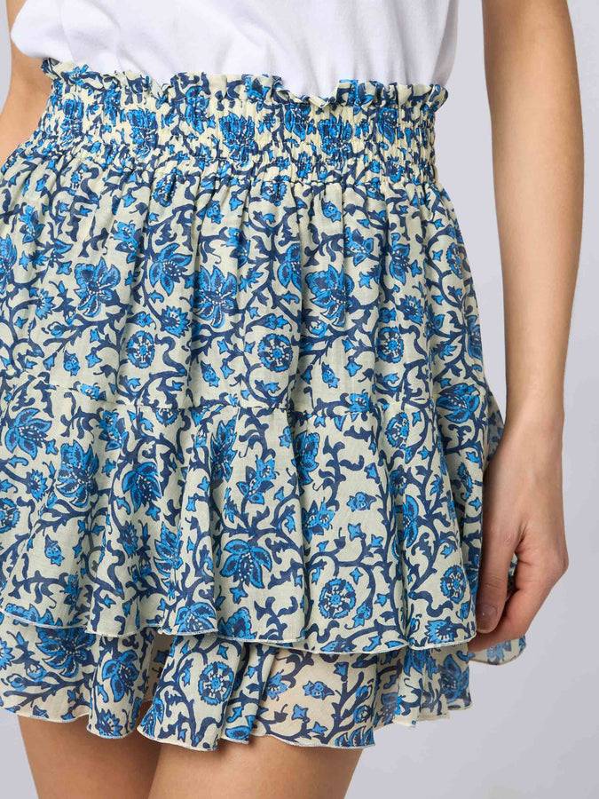 Mc2 Saint Barth Minigonna Da Donna Con Volant In Voile Di Seta