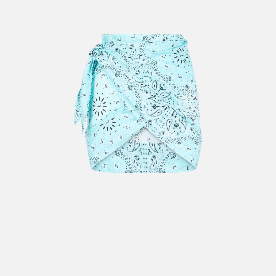 Mc2 Saint Barth Minigonna Pareo Da Donna In Cotone Con Stampa Bandana