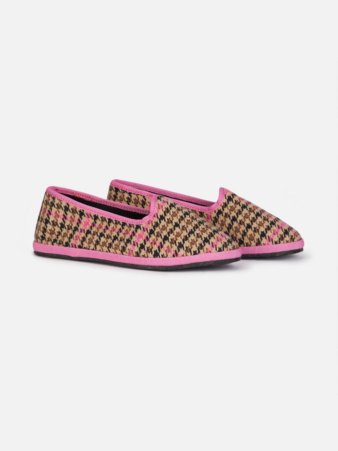Mc2 Saint Barth Mocassini Pantofola Pied De Poule Da Bambina | MY CHALOM SPECIAL EDITION