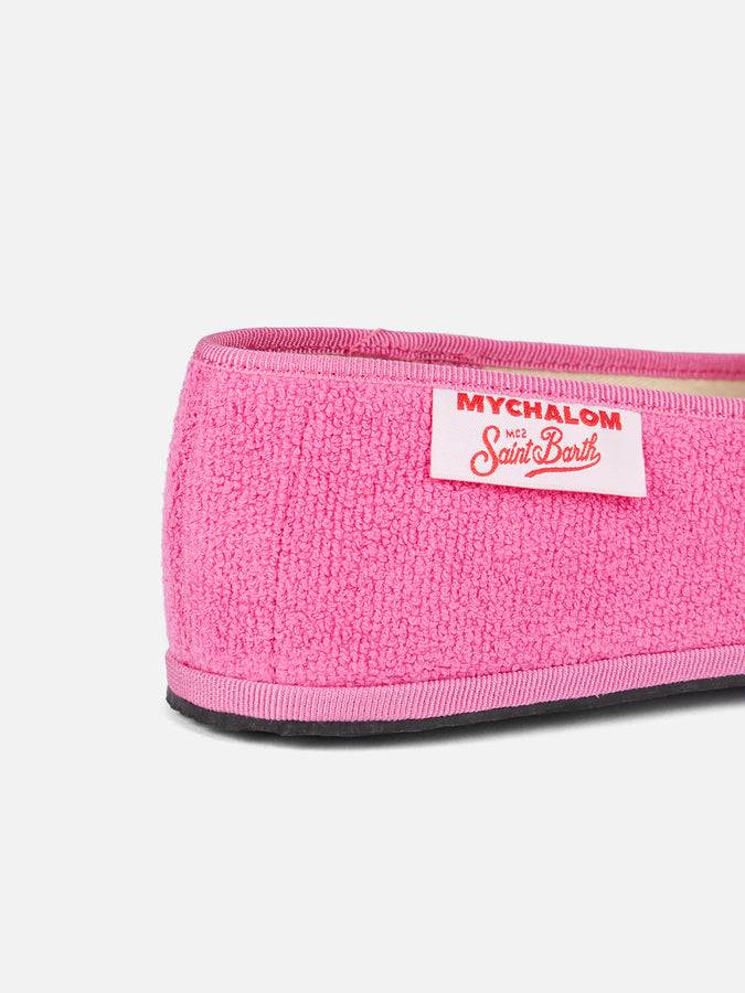 Mc2 Saint Barth Mocassino Pantofola Da Bambina In Spugna Rosa | MY CHALOM EDIZIONE SPECIALE