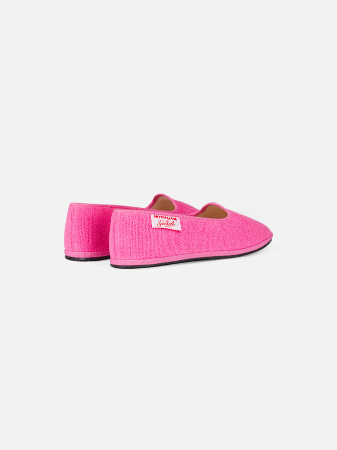 Mc2 Saint Barth Mocassino Pantofola Da Bambina In Spugna Rosa | MY CHALOM EDIZIONE SPECIALE