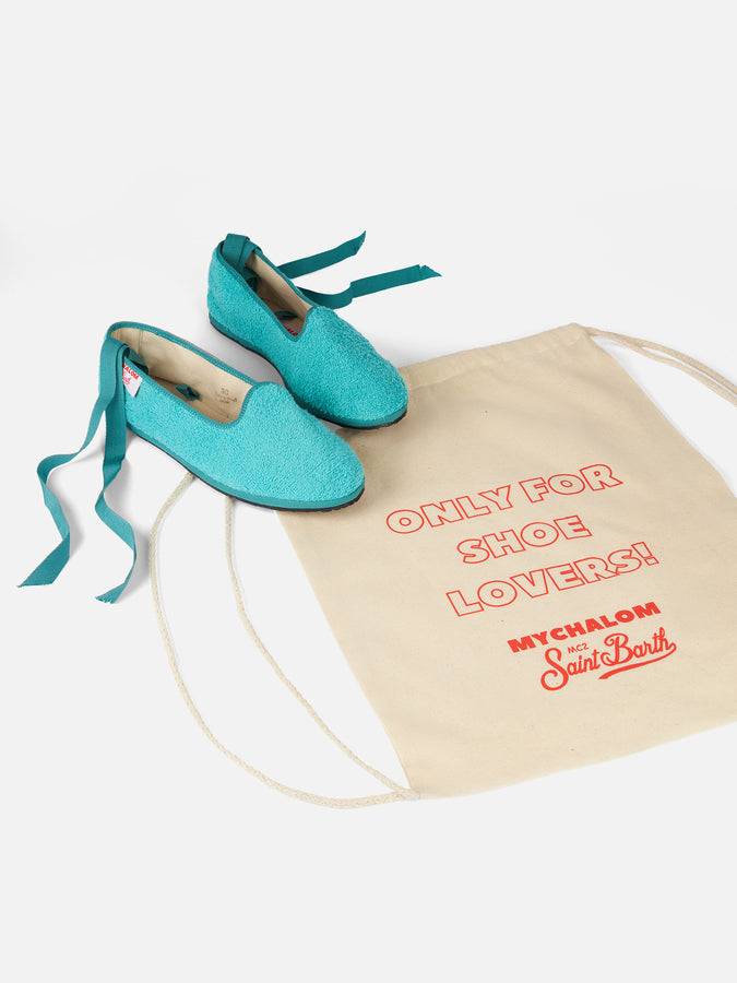 Mc2 Saint Barth Mocassino Pantofola Da Donna In Spugna Acquamarina | MY CHALOM SPECIAL EDITION