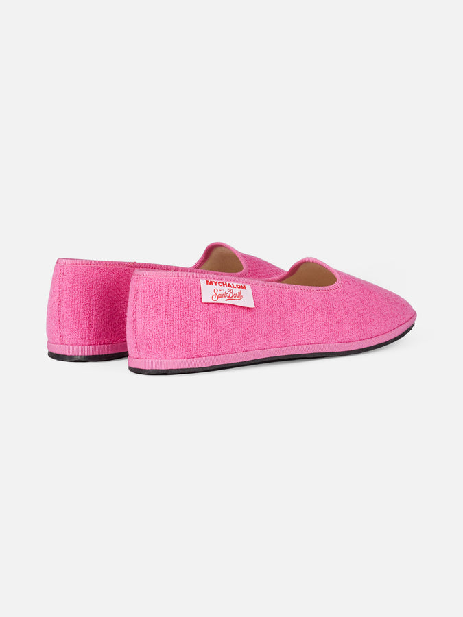 Mc2 Saint Barth Mocassino Pantofola Da Donna In Spugna Rosa | MY CHALOM SPECIAL EDITION