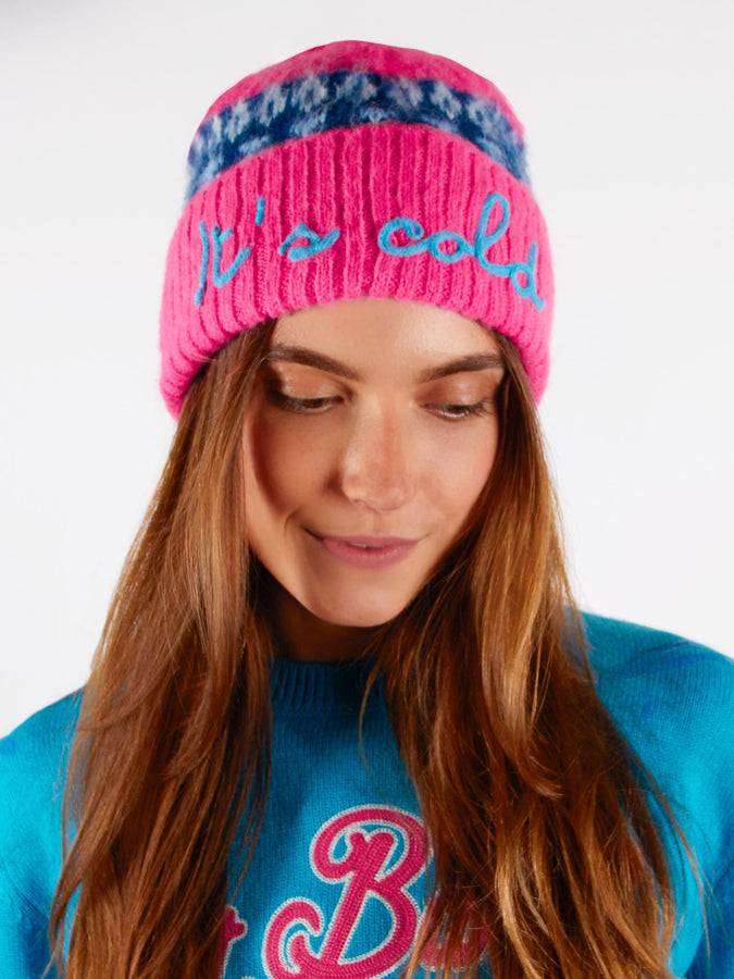 Mc2 Saint Barth Morbido Berretto Da Donna Con Stampa Jacquard Nordica