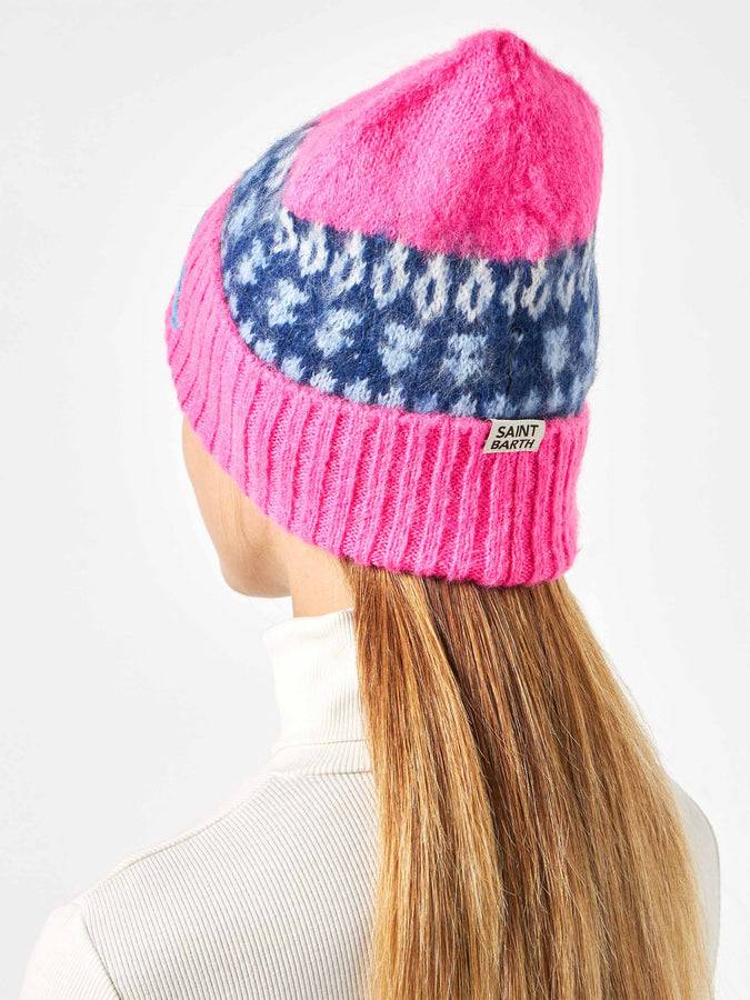 Mc2 Saint Barth Morbido Berretto Da Donna Con Stampa Jacquard Nordica