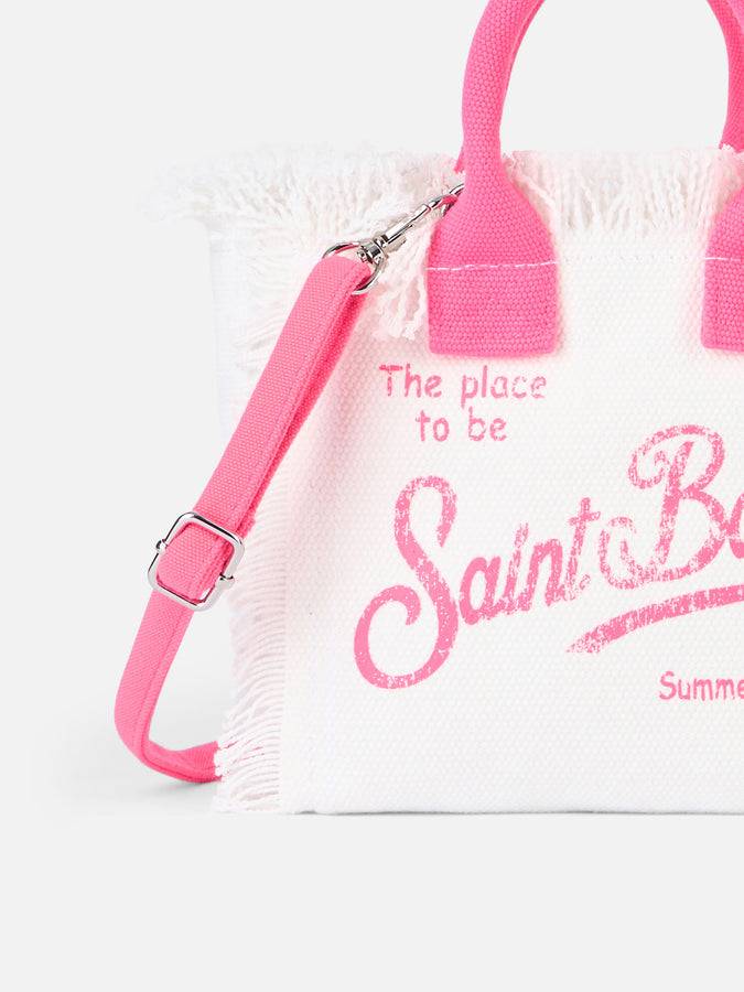 Mc2 Saint Barth Off-white Cotton Canvas Mini Vanity Bag