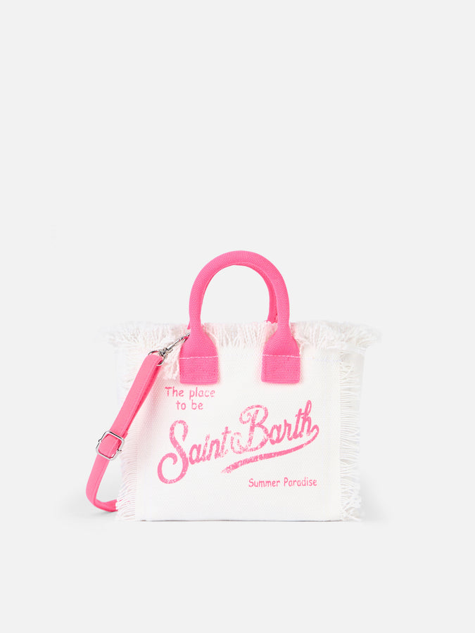 Mc2 Saint Barth Off-white cotton canvas Mini Vanity bag