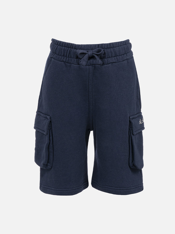 Mc2 Saint Barth Pantaloncini cargo blu navy da bambino Cargy