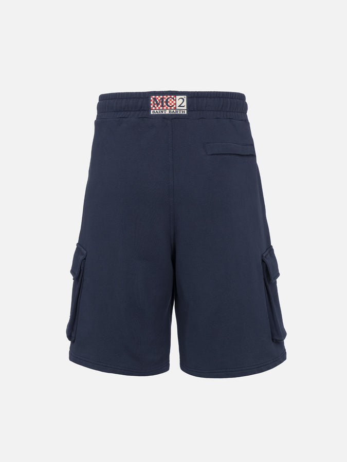 Mc2 Saint Barth Pantaloncini Cargo Da Uomo Blu Navy Cargy