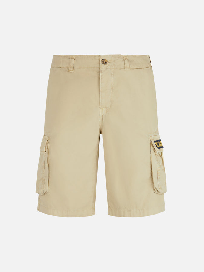 Mc2 Saint Barth Pantaloncini Cargo Da Uomo In Cotone Beige