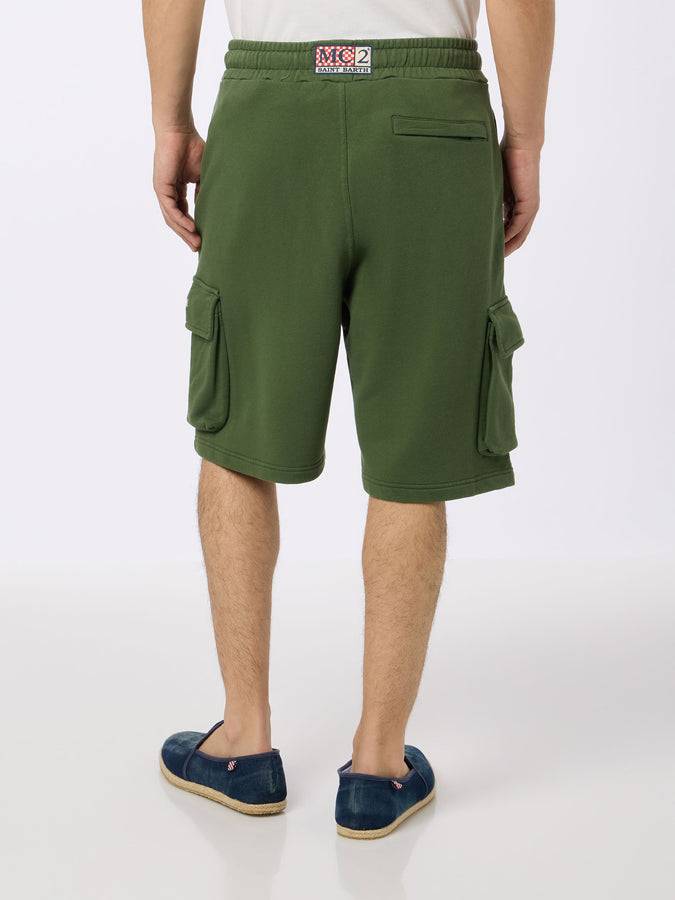 Mc2 Saint Barth Pantaloncini Cargo Da Uomo Verde Militare Cargy