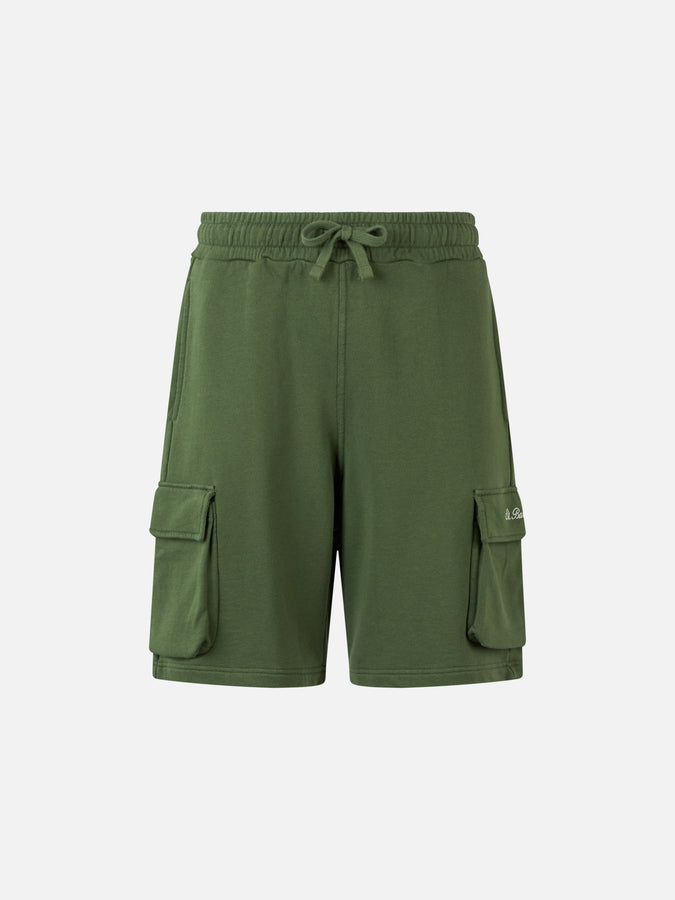 Mc2 Saint Barth Pantaloncini Cargo Da Uomo Verde Militare Cargy