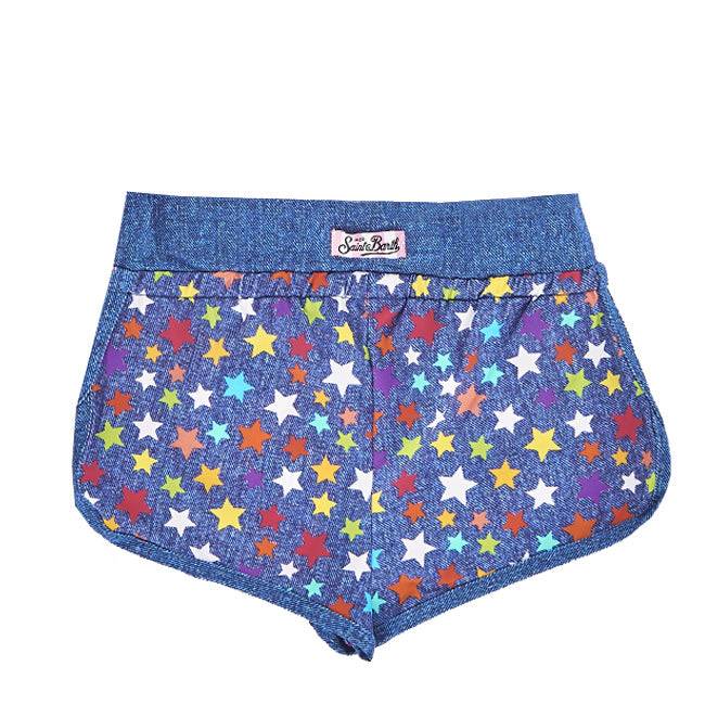 Mc2 Saint Barth Pantaloncini Con Stelle Arcobaleno Per Bambina