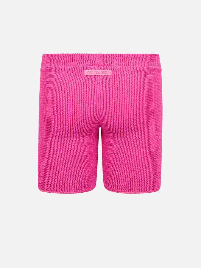 Mc2 Saint Barth Pantaloncini Crinkle Rosa Da Bambina Kira W Jr