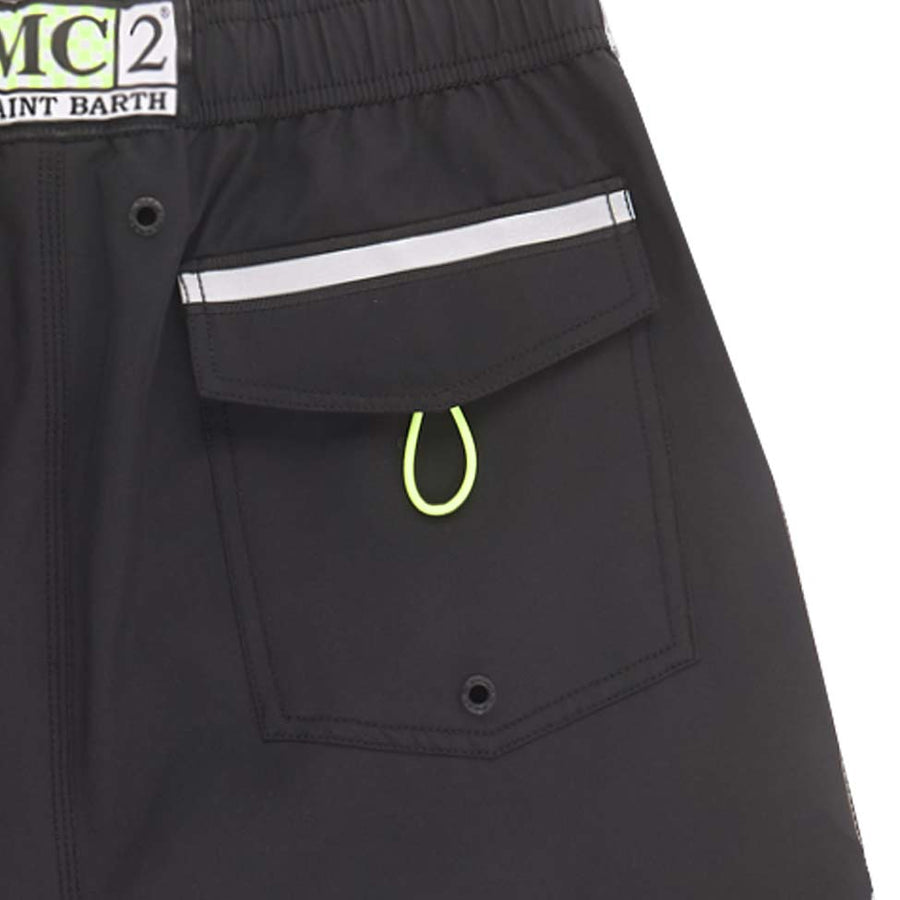 Mc2 Saint Barth Pantaloncini Da Bagno Neri Stile Surf
