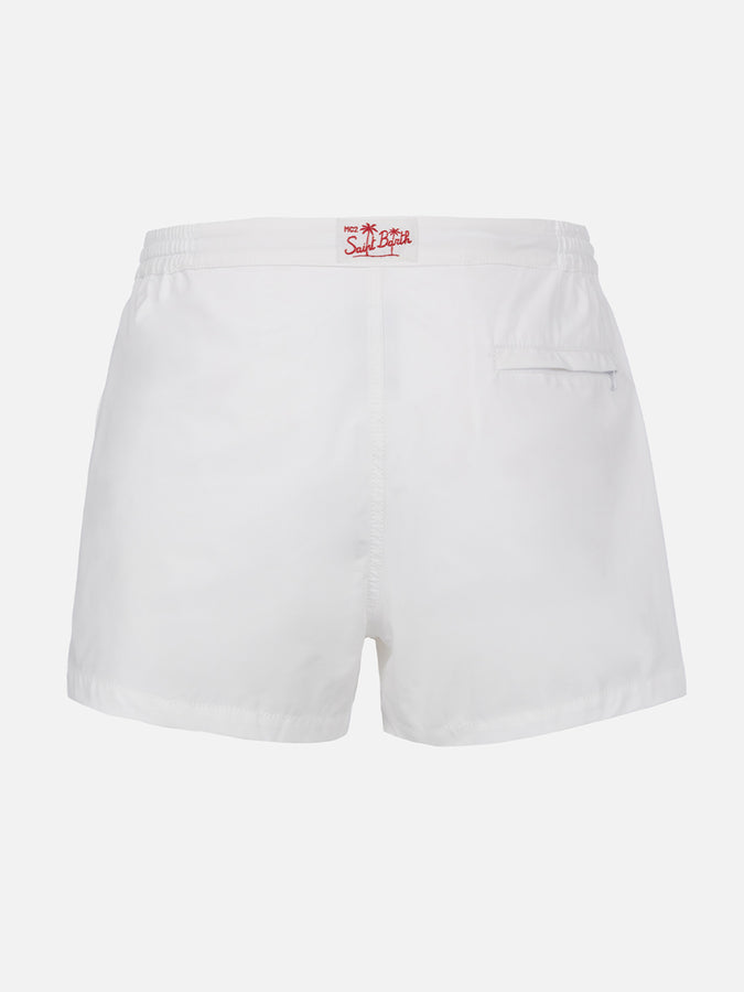 Mc2 Saint Barth Pantaloncini Da Bagno Uomo Bianchi Dal Taglio Aderente Harrys