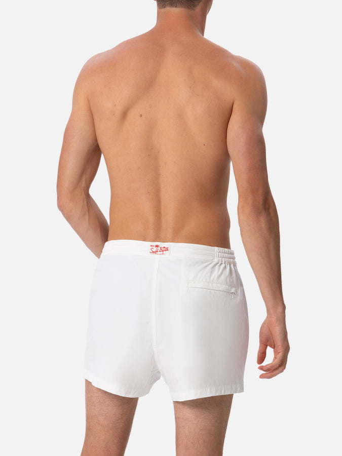 Mc2 Saint Barth Pantaloncini Da Bagno Uomo Bianchi Dal Taglio Aderente Harrys